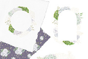 White & Green  boho flowers clipart, a Decorative Illustration by Nebbia (Thumbnail 5 of 11)