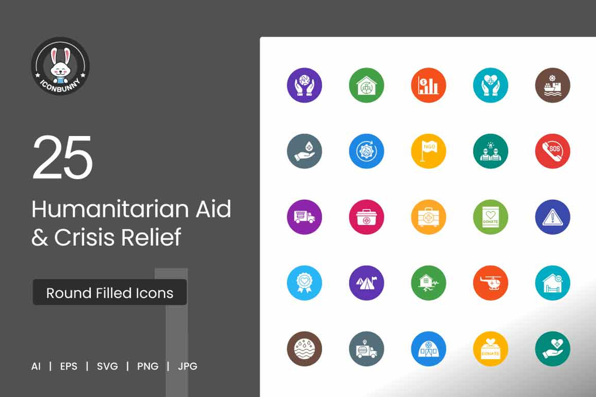 25 Humanitarian Aid & Crisis Relief, an Icon by IconBunny (Photo 1 of 2)