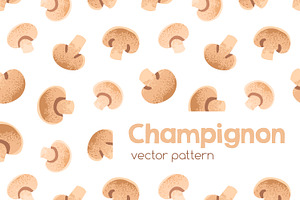 Champignon slices seamless pattern, a Pattern Graphic by Good Studio