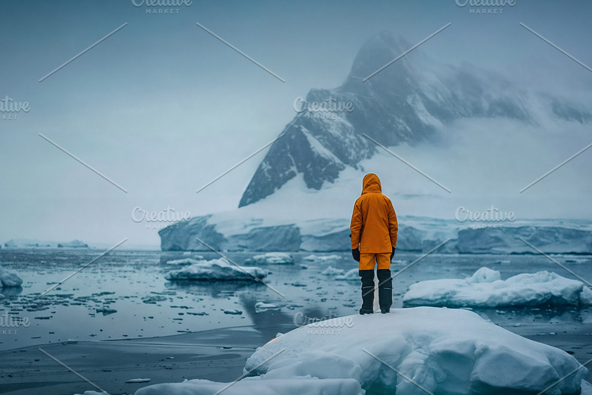 160 Arctic and Antarctic images, a Nature Photo by Handmadefont (Photo 13 of 13)