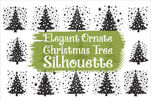Decorative Holiday Tree Silhouette, an Illustration by BIPLOB EXPERT