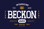 Beckon, a Slab Serif Font by Burntilldead (Thumbnail 1 of 10)