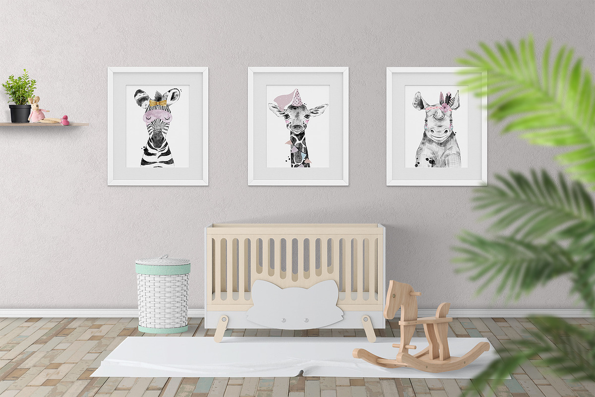 SAFARI BABIES watercolor set, an Animal Illustration by Natali Smolova (Photo 2 of 8)