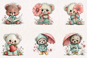Cutie Bear Clipart Bundle, a Seasonal Illustration by CreationArt (Thumbnail 3 of 7)