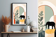 12 light green beige boho art print, a Decorative Illustration by ARTOZEN DIGITAL (Thumbnail 3 of 13)