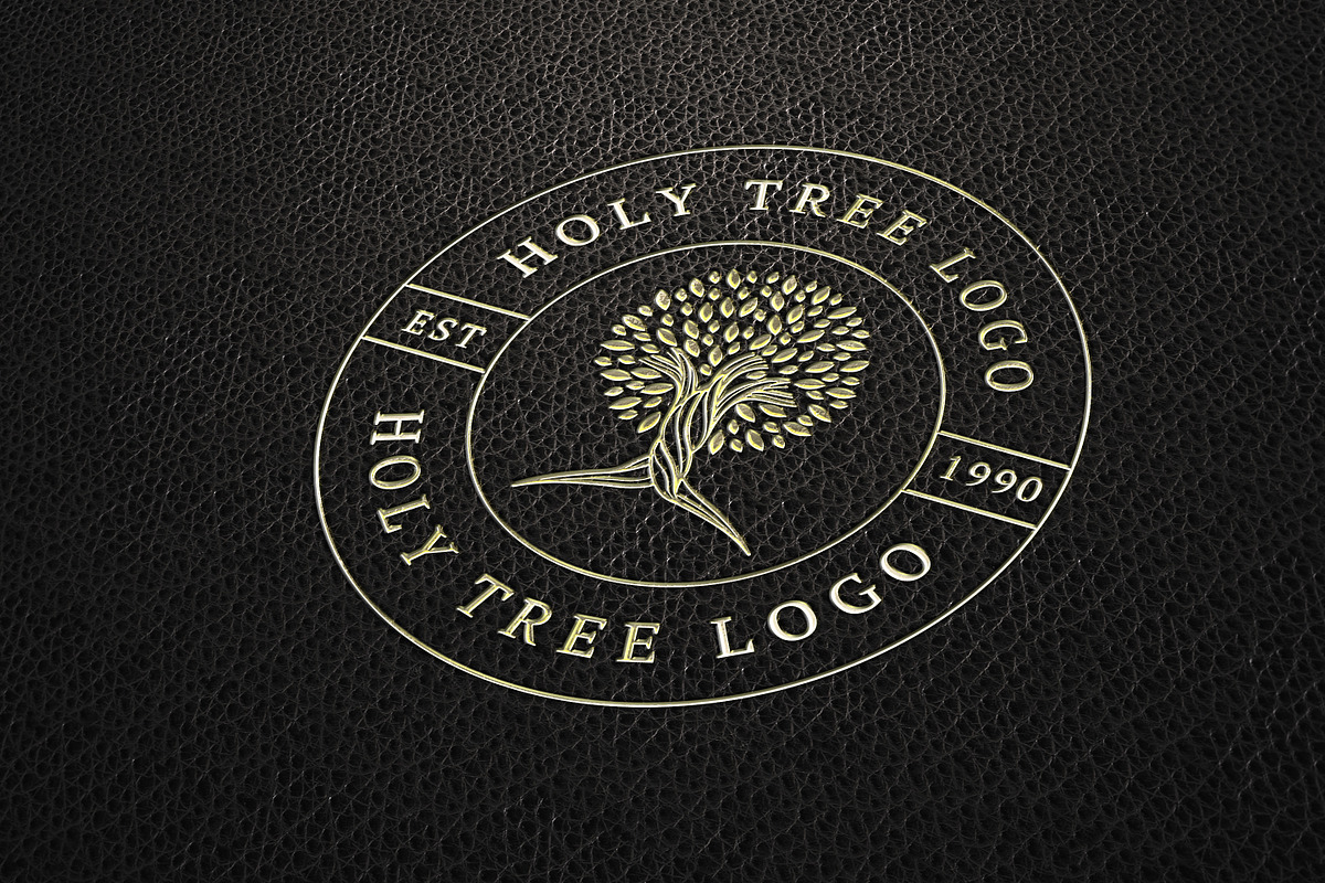 HOLY TREE LOGO VINTAGE, a Branding & Logo Template by Mariyana (Photo 2 of 5)