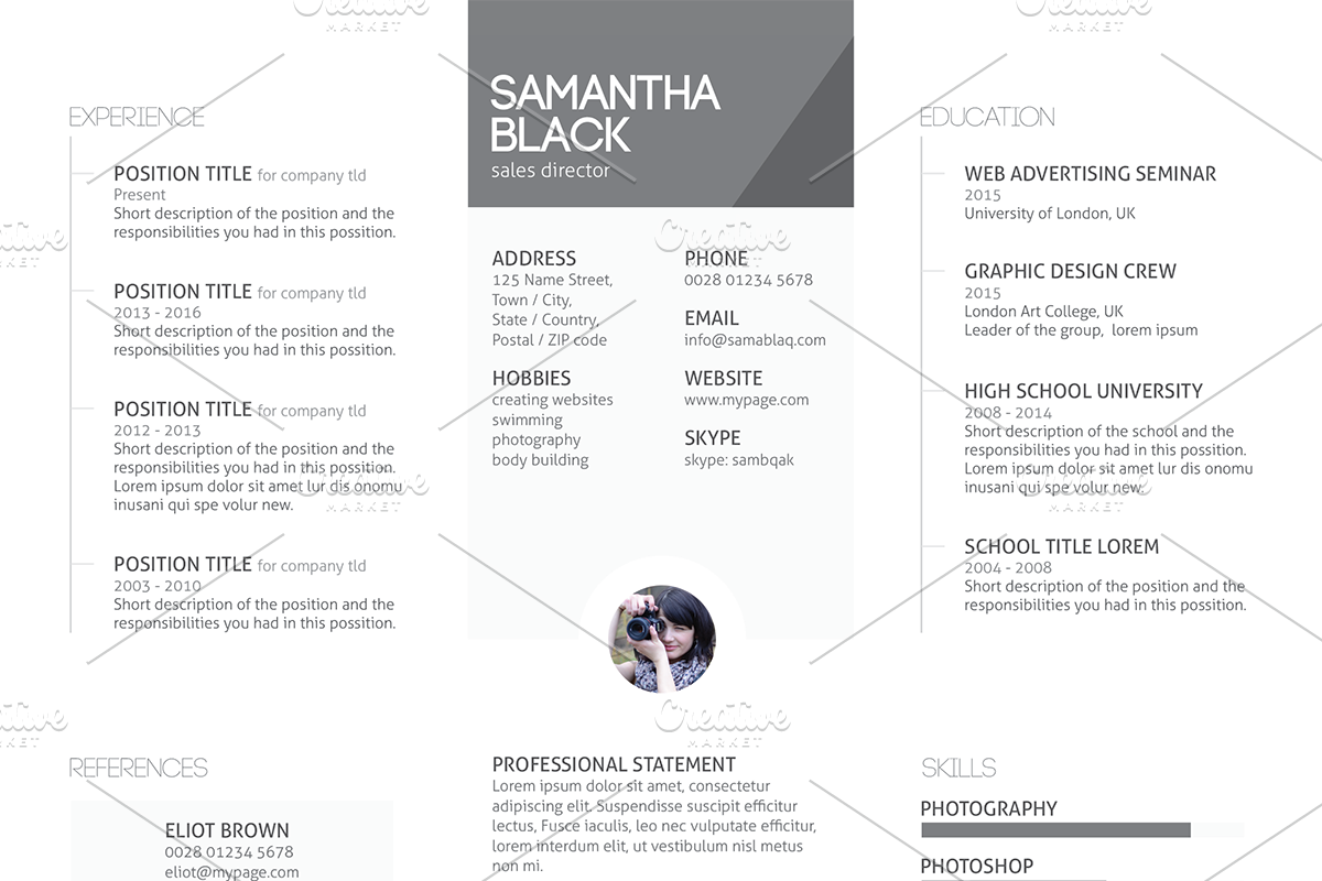 Resume template and cover letter, a Resume Template by Knofe (Photo 2 of 5)