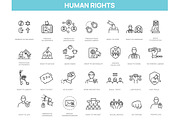 Human Rights Icons, an Outline Icon by Tettygreen (Thumbnail 1 of 2)