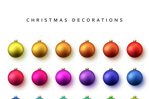 Set christmas balls.