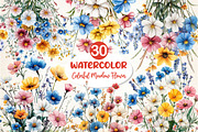 Colorful Meadow Flower Clipart Png, an Illustration by Dream Creation (Thumbnail 1 of 6)