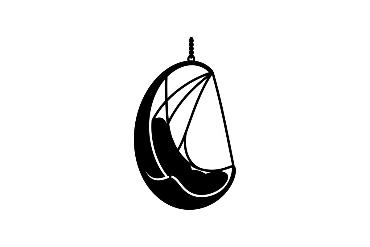 Hanging Egg Chair Silhouette Bundle, an Illustration by Designer_Momina (Photo 21 of 51)