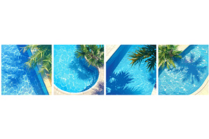 swimming pools cartoon set. pool, an Illustration by Stock-Smart-Start