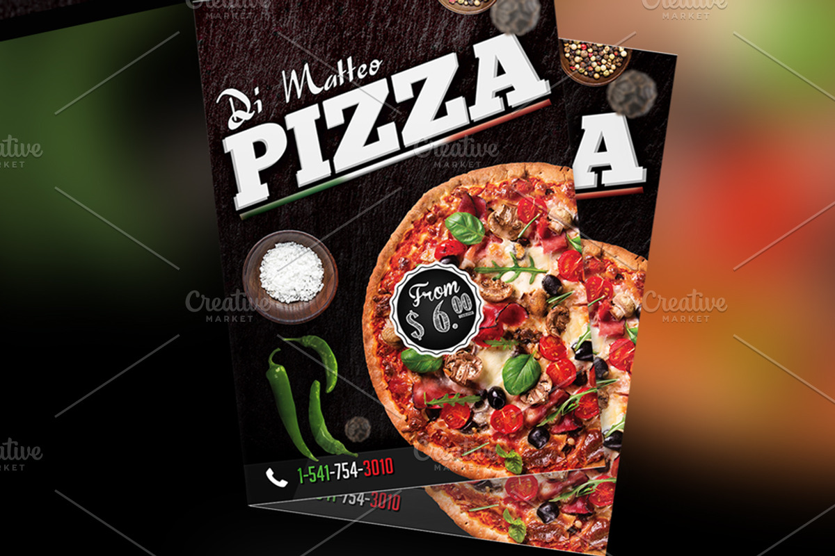 Italian Pizza Flyer Template, a Flyer Template by Studio 19 (Photo 4 of 9)