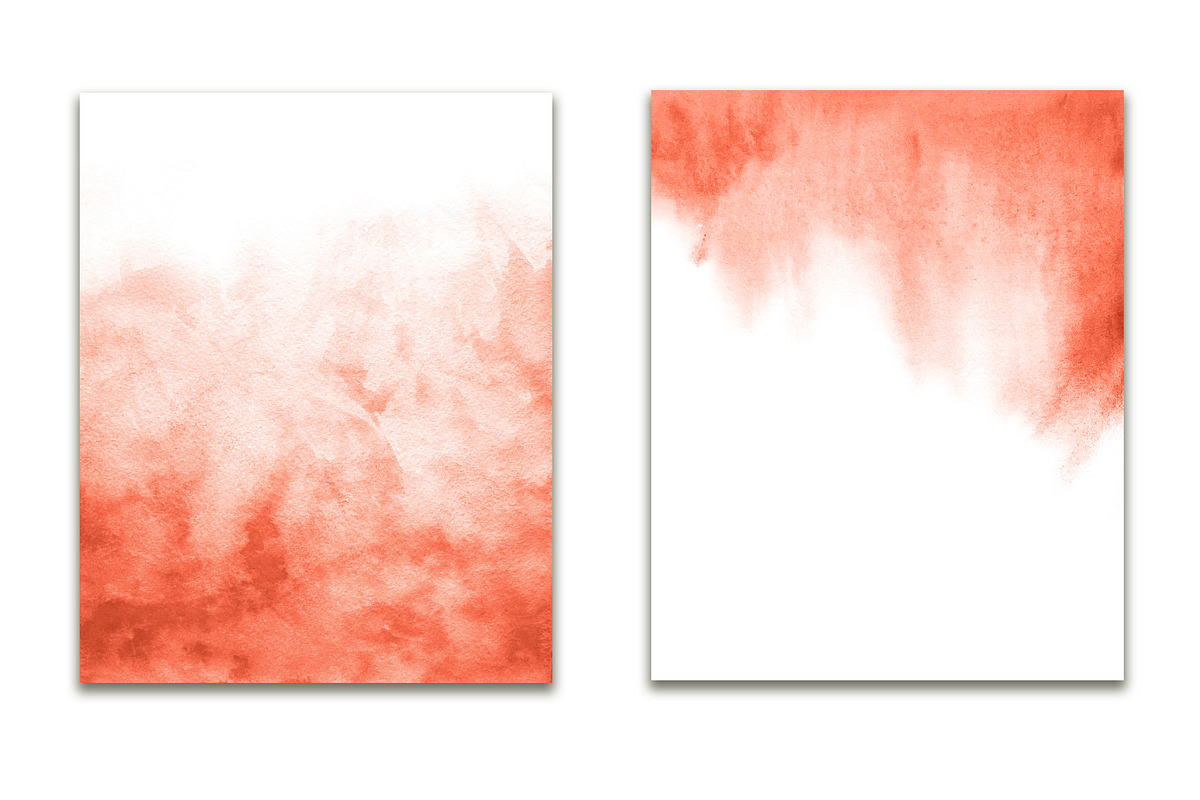 Coral ombre watercolor, a Texture Graphic by GraphicRain (Photo 2 of 5)