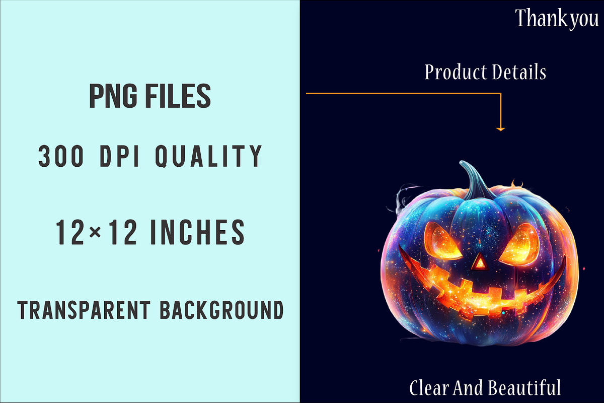 Watercolor Halloween Pumpkin PNG, an Illustration by SinaCreation (Photo 6 of 7)