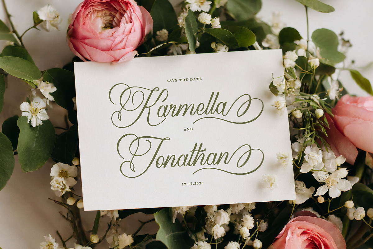 Harvintelis | Beauty Calligraphy, a Script Font by Denustudios (Photo 2 of 12)