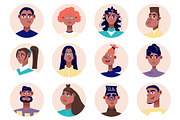 Cartoon People Avatars, an Emoji Icon by alexdndz (Thumbnail 3 of 13)