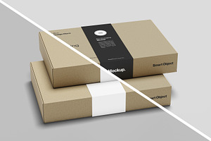 Close-up Packaging Box Mockup