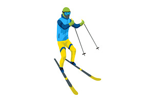 Skier, icon. Sportsman doing, a Sport Illustration by Things for designers