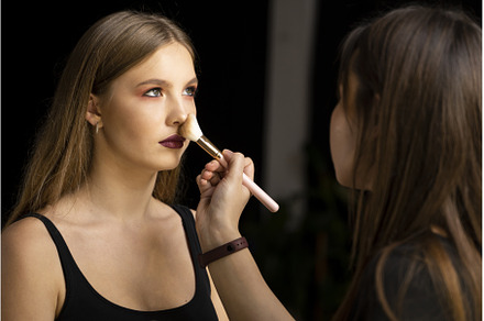 Professional make-up artist working, a Beauty & Fashion Photo by volodymyrshtun13795