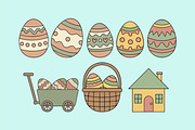 Cute Easter Sunday Doodle Set, an Illustration by T-shirt Pond (Thumbnail 3 of 4)