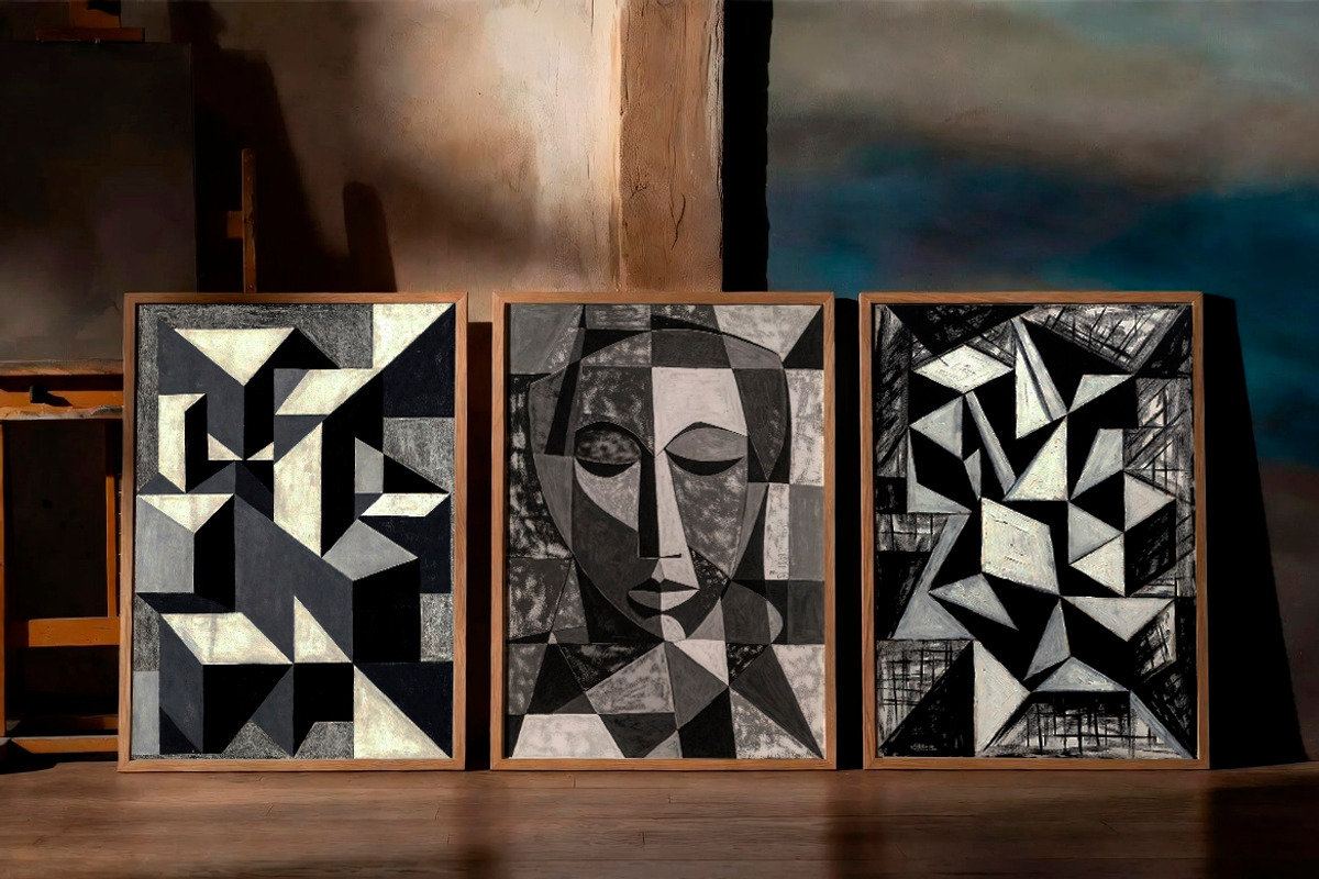 Cubism Collection.Printable Wall Art, a Decorative Illustration by O m N i  Studio (Photo 17 of 17)