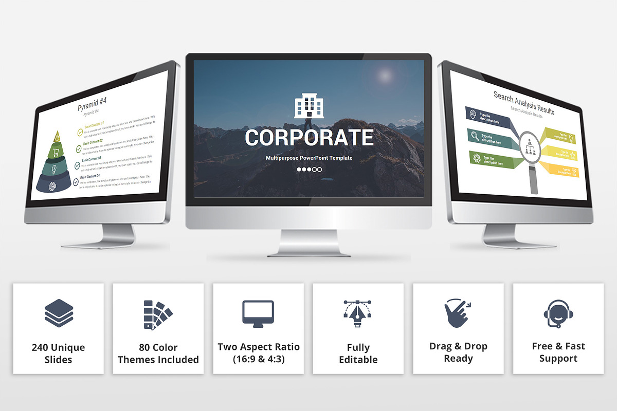 Corporate PowerPoint Template, a Presentation Template by GraphicStan (Photo 2 of 31)