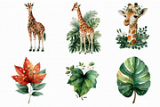 Watercolor Giraffe Clipart, an Illustration by Libby Wishes (Thumbnail 2 of 4)