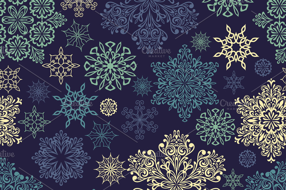 Vector Seamless Pattern with white s