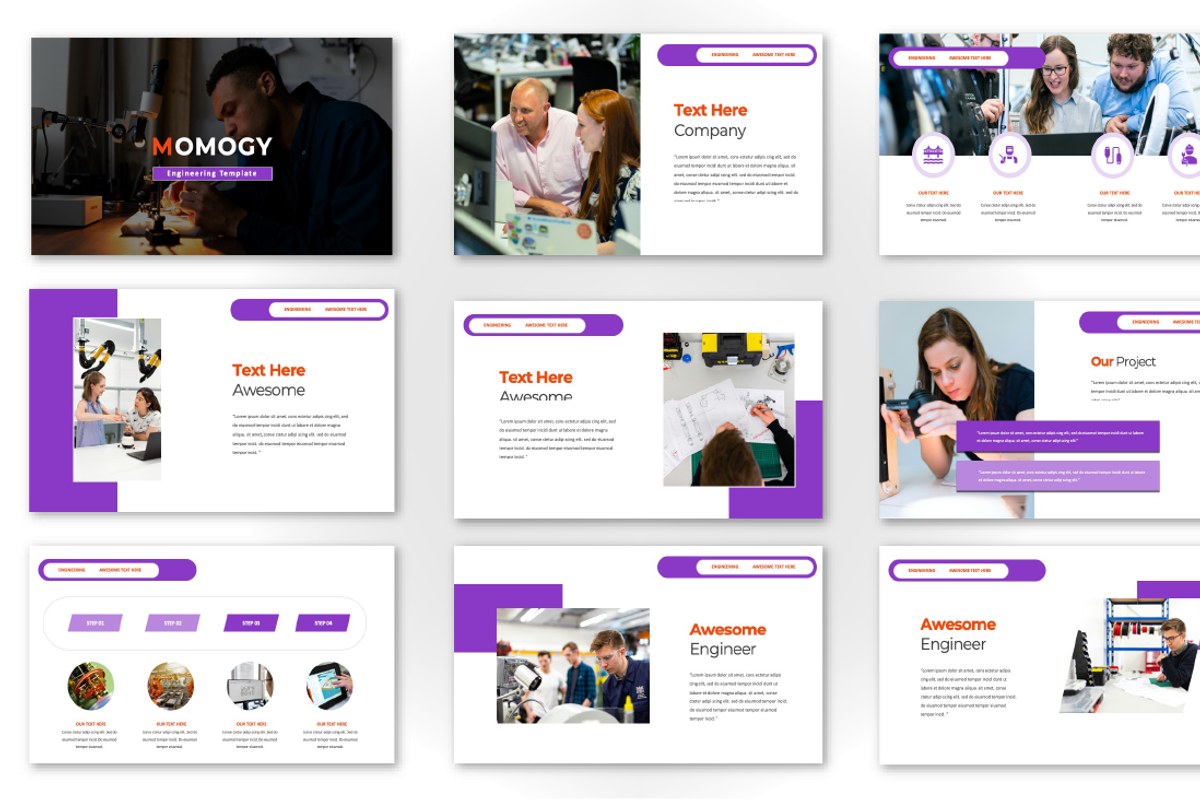 Momogy Engineering Google Slide, a Presentation Template by Overcloud (Photo 2 of 4)
