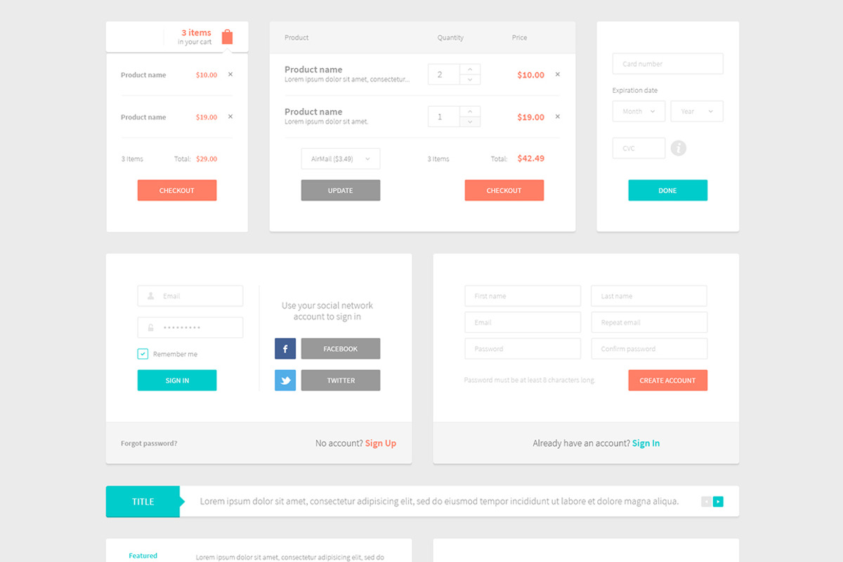 Alpha UI Kit, an UI Kit Template by Victor Barac (Photo 3 of 4)