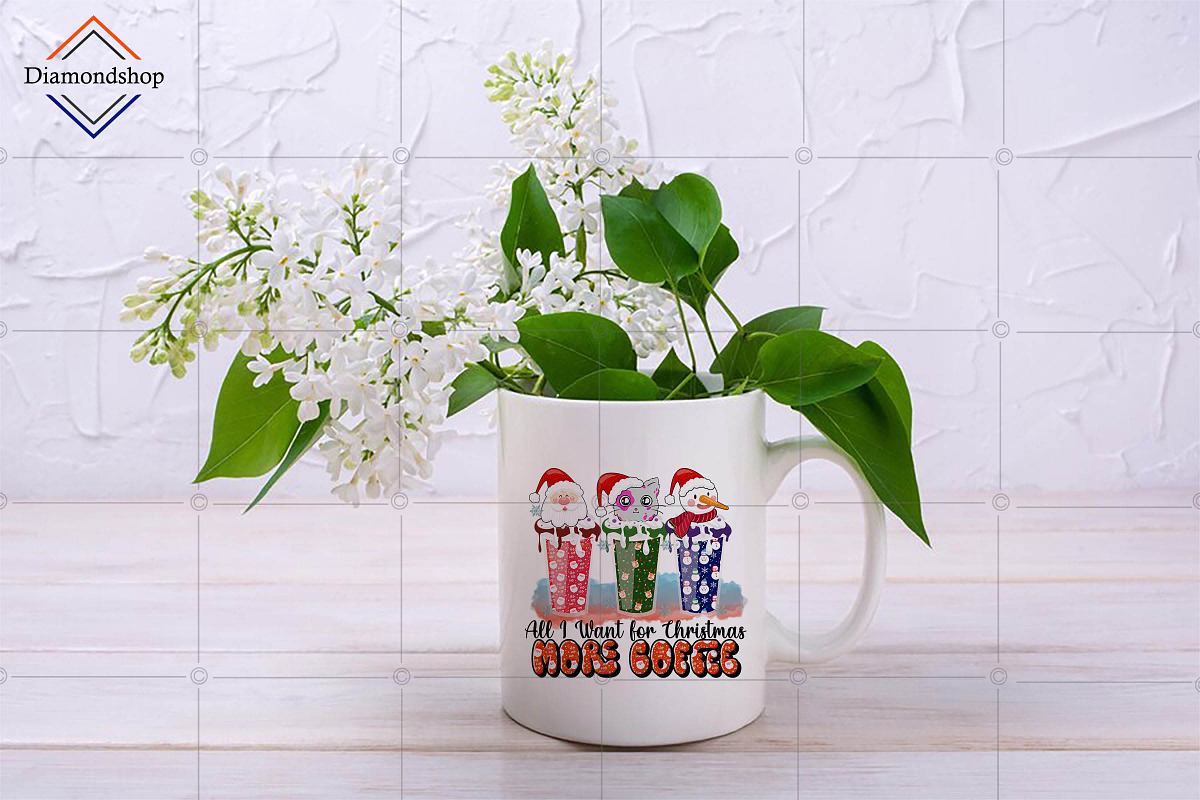 All I Want for Christmas Coffee PNG, a Decorative Illustration by DiamondShop (Photo 3 of 6)