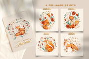 Fox Illustration Fall Watercolor, an Animal Illustration by Red Ink (Thumbnail 4 of 9)