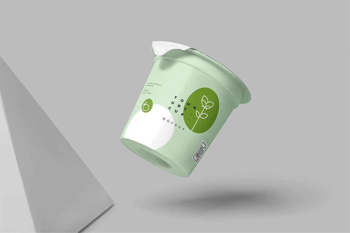 Yogurt Cup Mockups, a Packaging Mockup by megostudi0 (Photo 3 of 7)