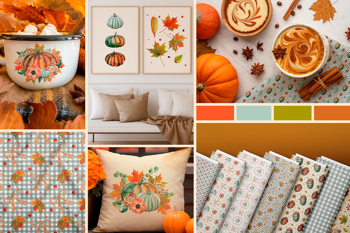 Autumn Botanical Watercolor ClipArt, a Seasonal Illustration by SunnJaneArt (Photo 13 of 15)
