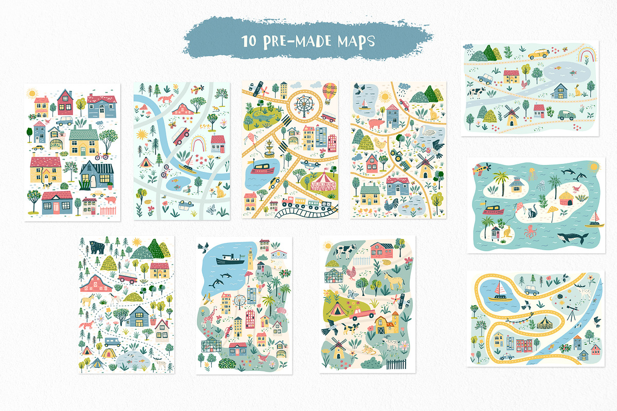 My Little Universe-Map Creation Kit, an Illustration by Anna Ivanir (Photo 4 of 12)