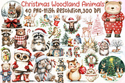 Sweet Christmas Woodland Animals Bun, an Illustration by Sublimation Artist (Thumbnail 1 of 6)