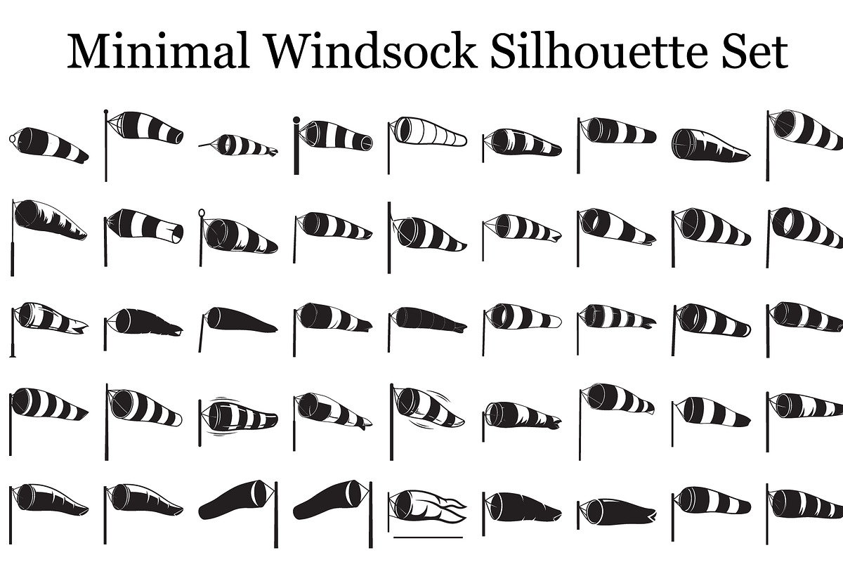 Minimal Windsock Silhouette Set, a Graphic by hafijul (Photo 1 of 13)