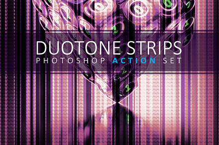 Duotone Strips Photoshop Action Set