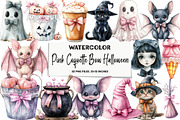 Pink Coquette Bow Halloween Clipart, an Illustration by DreamArtGraphic (Thumbnail 1 of 5)