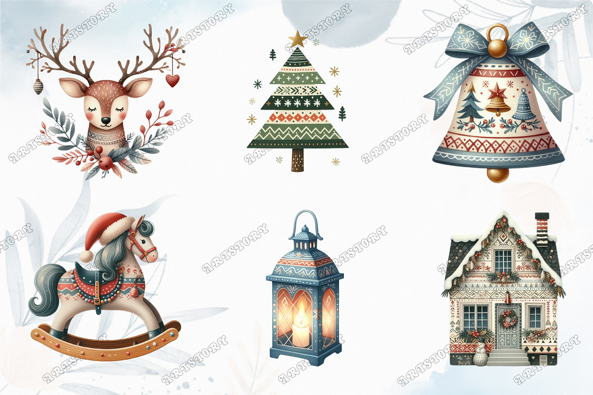 Scandi Christmas Clipart, an Illustration by designcity5 (Photo 2 of 5)