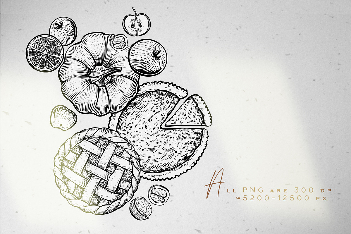 Thanksgiving dinner - Vector food, a Food Illustration by Aquatinta (Photo 4 of 7)
