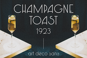 Champagne Toast 1923 - Art Deco Sans, a Sans Serif Font by Like Magic Studio