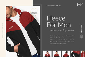 Men Fleece Mock-ups Set FREE DEMO