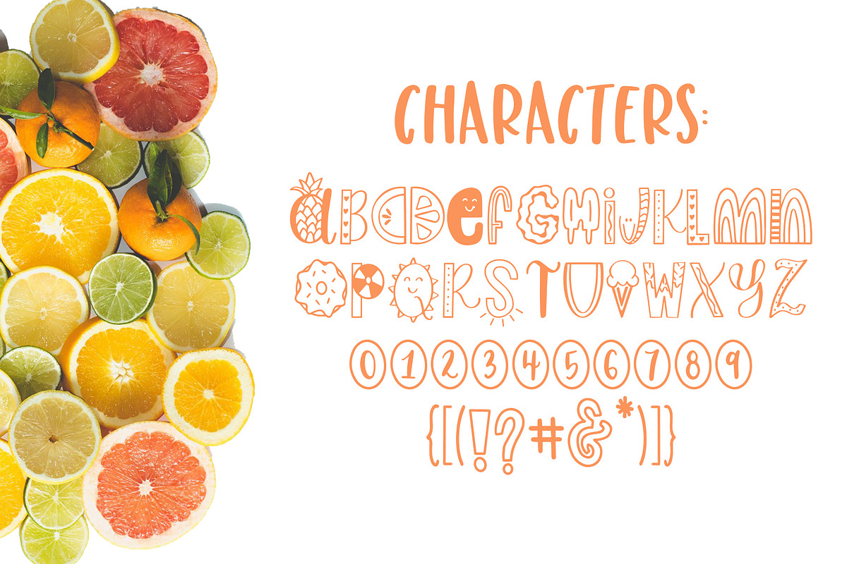 Slice of Summer, Doodle Font preview 6