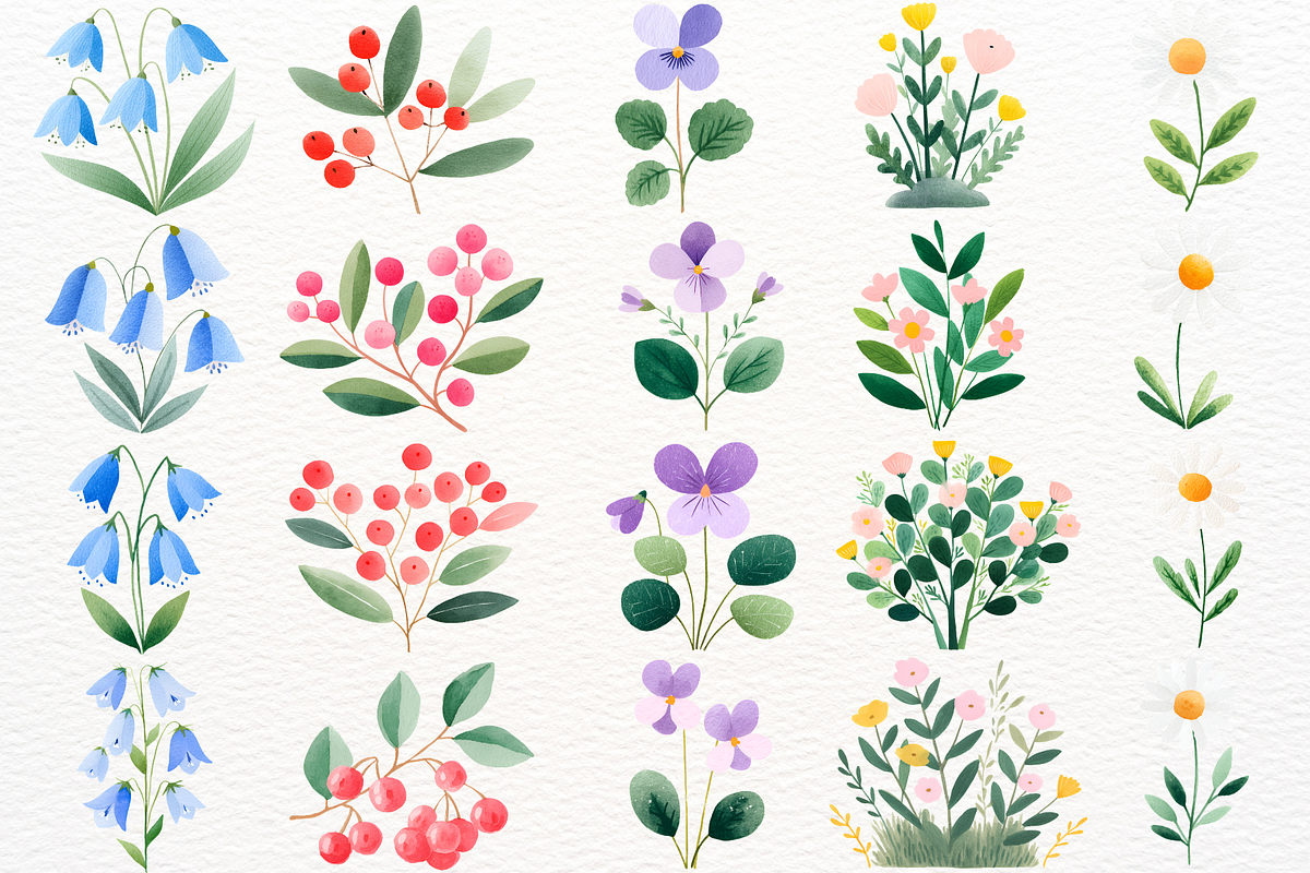Spring Woodland Animals Clipart PNG, an Animal Illustration by SugarCloudStudioArt (Photo 5 of 8)