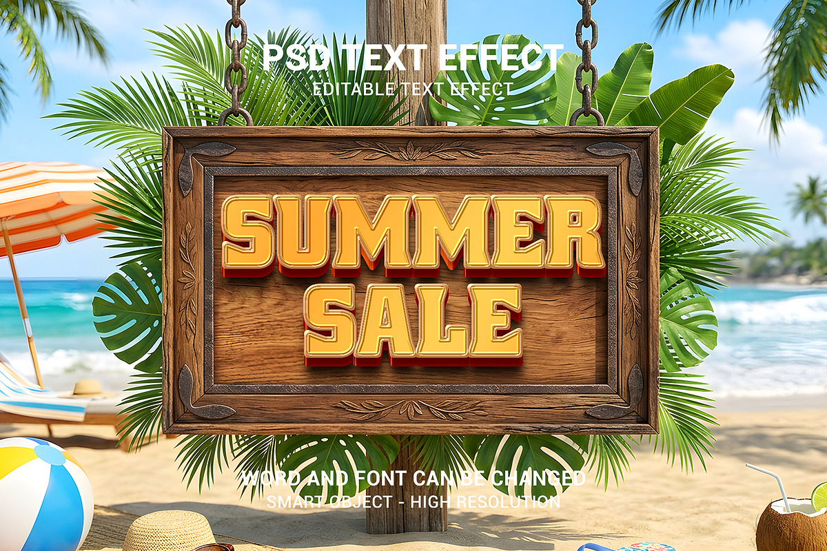 Summer Sale 3d Text Effect PSD, a Layer Style Add-On by bdrobin (Photo 1 of 2)