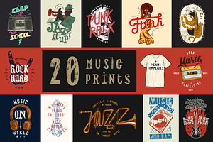 20+ Music Prints Set