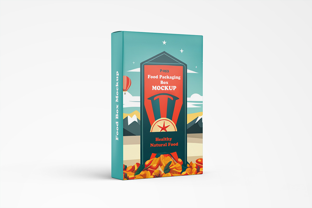 Vertical Food Packaging Box Mockup, a Packaging Mockup by Ram Studio LLC (Photo 2 of 11)