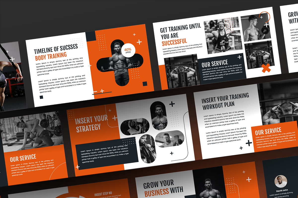 Max-GYM Presentation PowerPoint Temp, a Presentation Template by Pixel Blend (Photo 1 of 6)